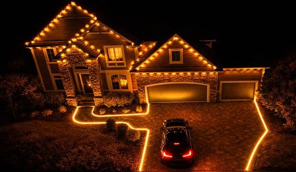 led driveway lighting installation in minneapolis