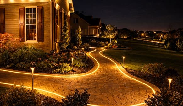 led walkpath lighting installation in minneapolis