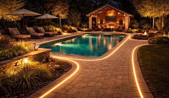 led pool lighting installation in minneapolis