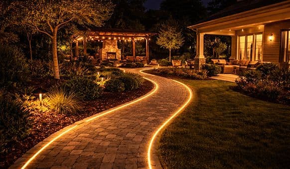 led pathway lighting installation in minneapolis
